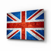 Flag of United Kingdom Glass Wall Art.